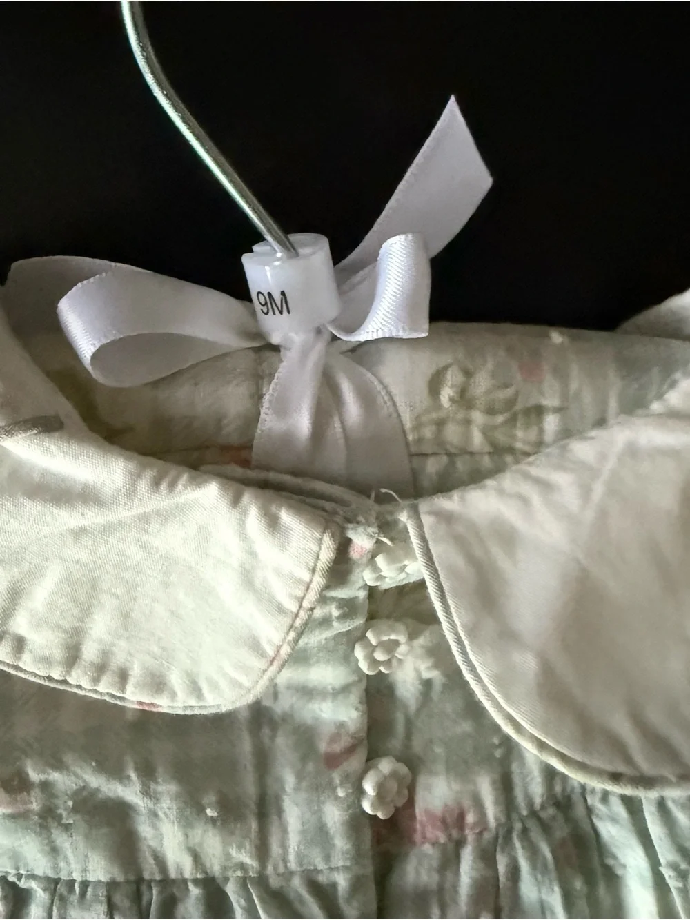 Happily Grey Baby Girl Floral Blue Gingham Dress